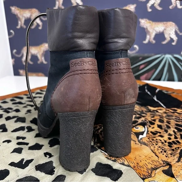 See By Chloe Eileen Lug Sole Combat Boot - Picture 5 of 7